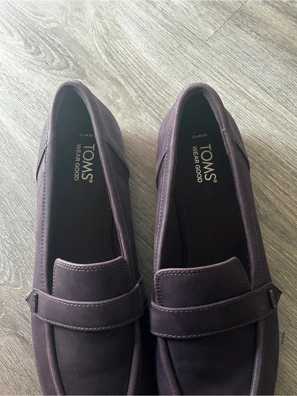 TOMS Men's Deep Burgundy Slip-On Penny Loafers